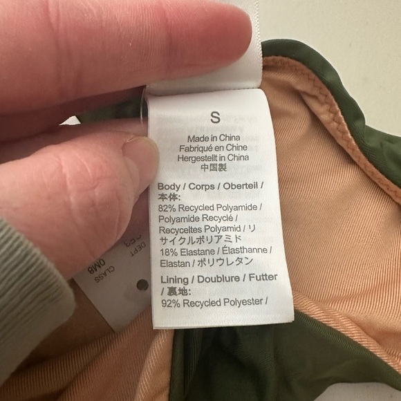 J.Crew Curved Waist Cheeky Bikini Bottoms Olive Green Size Small - Picture 6 of 8